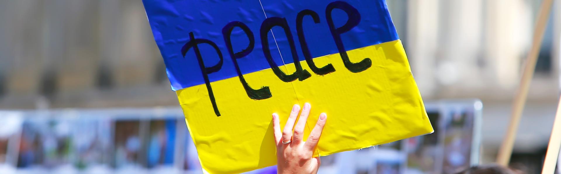 peace in ukranian flag
