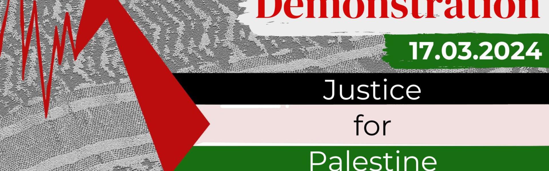 betoging Justice for Palestine