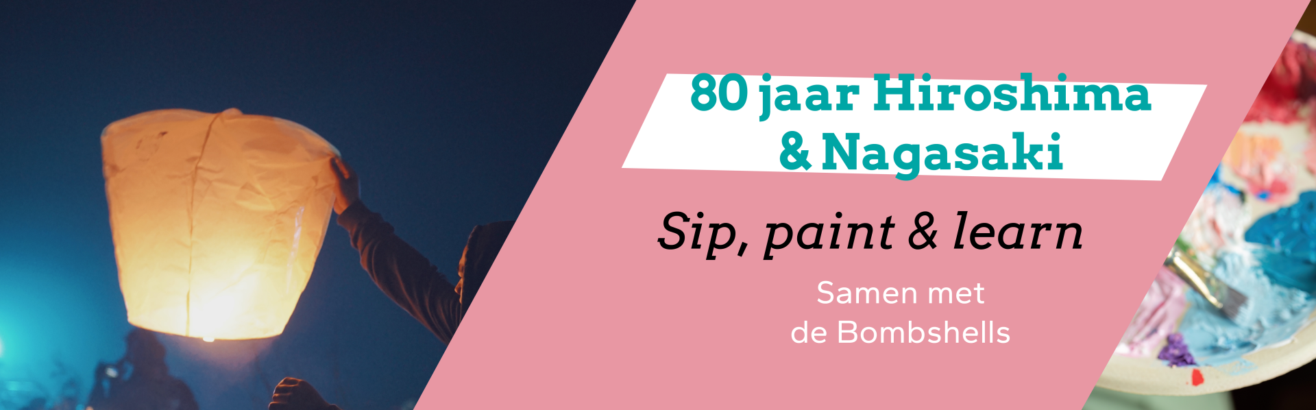 Banner met lampion