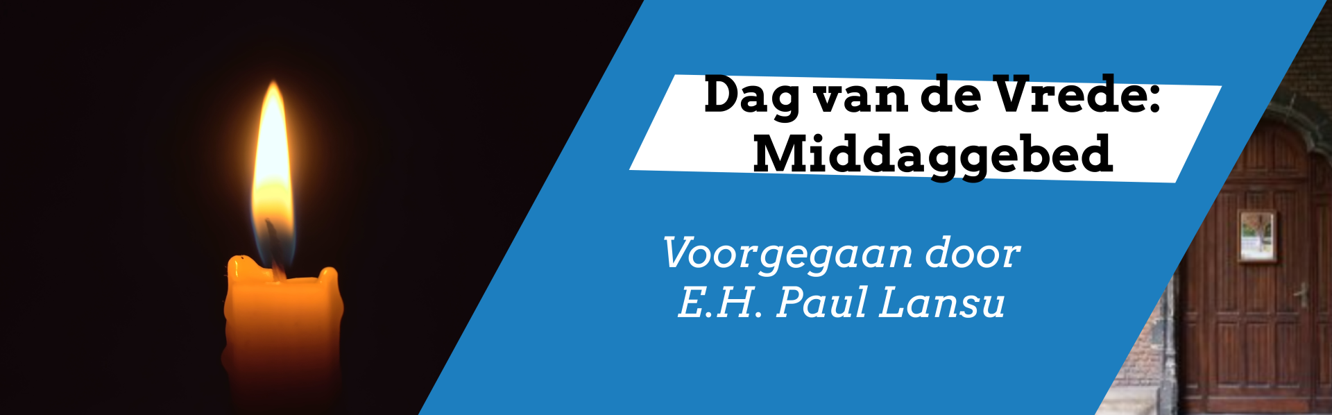Banner middaggebed met kaars