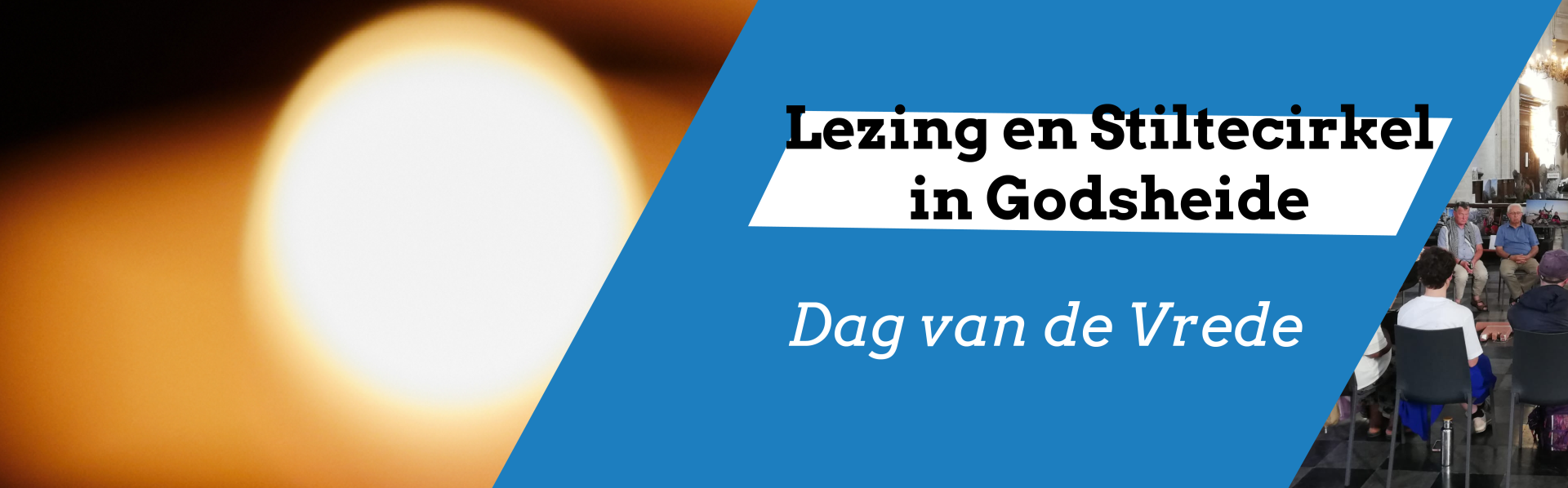 Banner met lichtjes en stiltecirkel