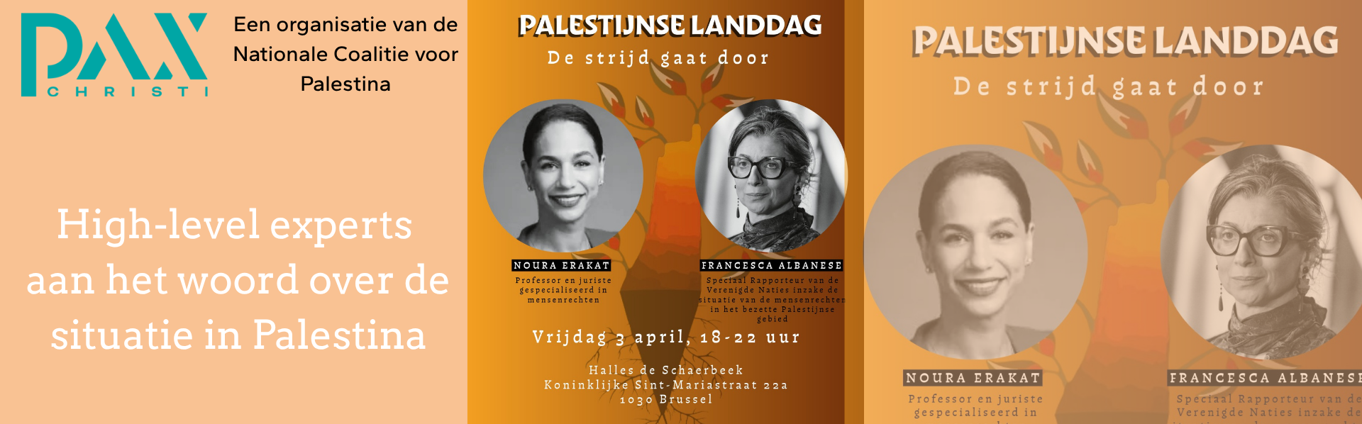 conferentie Albanese en Erakat Brussel