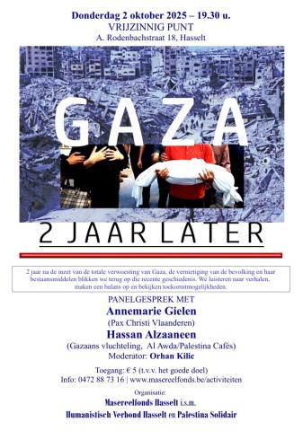 Flyer "Gaza: 2 jaar later"