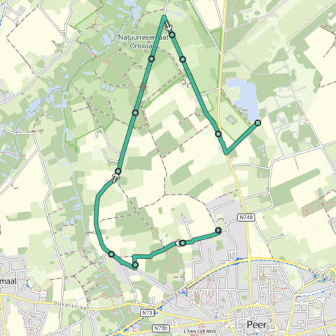 Parcours wandeling Kleine Brogel