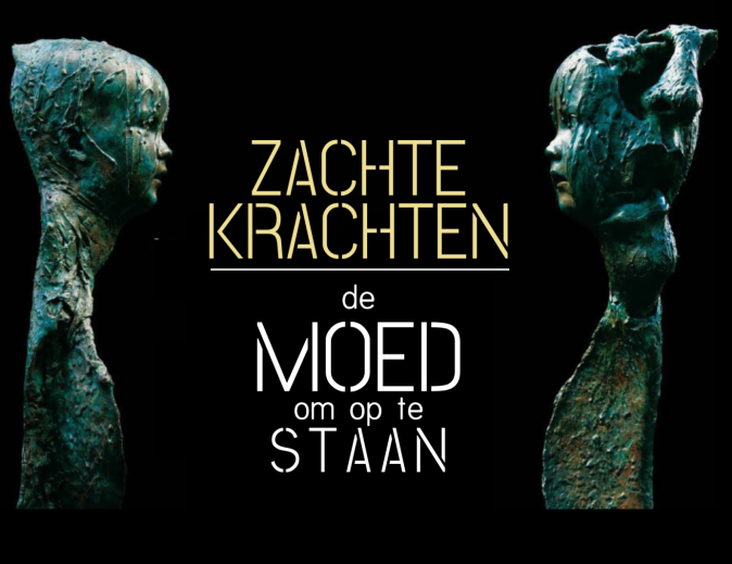 twee beelden die naar elkaar kijken, elkaar zoekend.