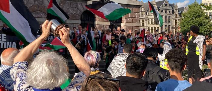 Foto van de wekelijkse actie in Antwerpen