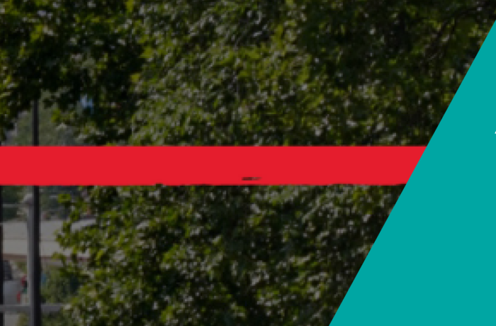 Banner met rode lijn