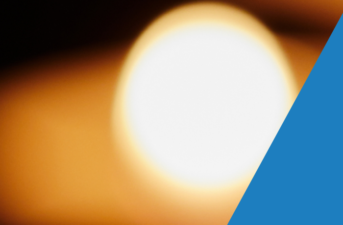 Banner met lichtjes en stiltecirkel