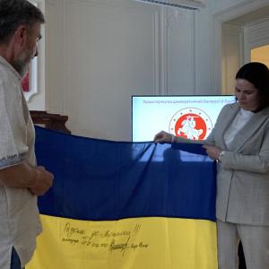 Vlag Charkiv voor Svetlana Tichanovskaja