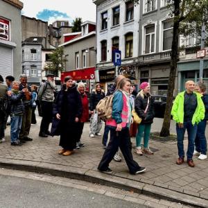 De groep onderweg