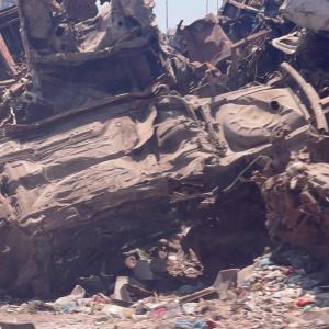 Gaza gebombardeerde straat